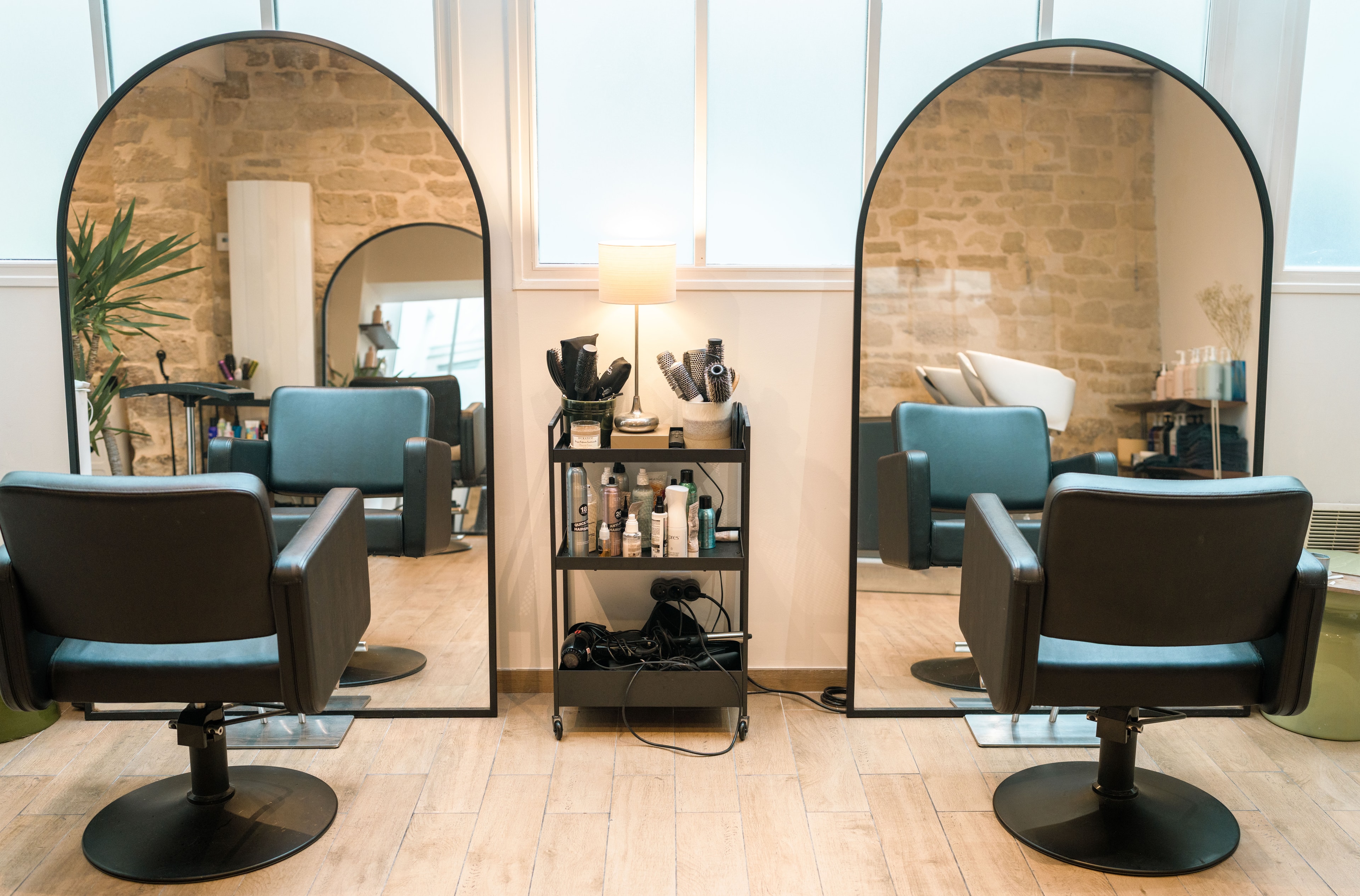 Hairdressing tools at Arc Hair Studio — scissors, combs and clips